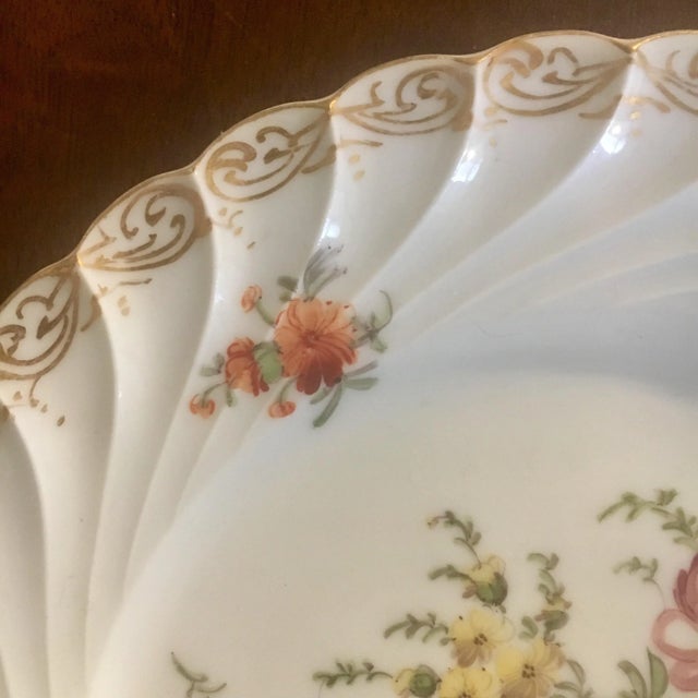 Helena Wolfsohn Helena Wolfsohn Dresden Handpainted Dessert Plates - Set of 3 For Sale - Image 4 of 13