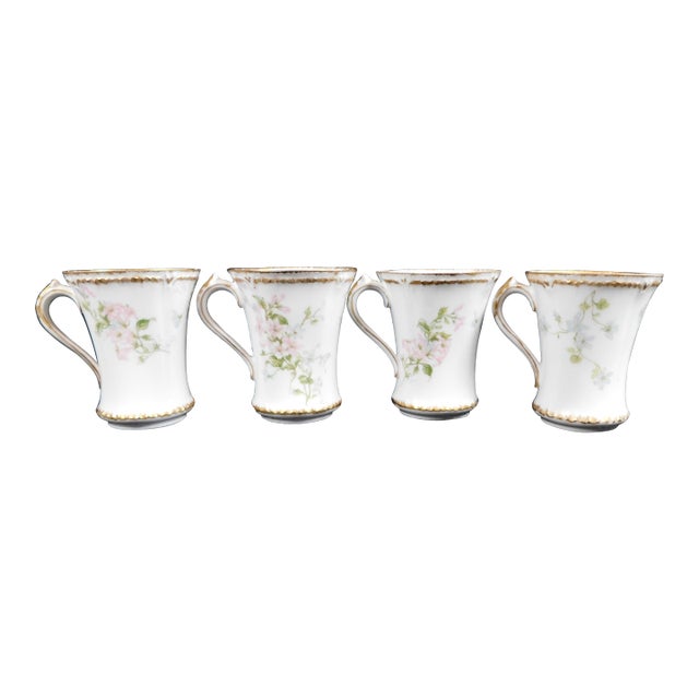 1900s imoges Gerard, Dufraisseix & Abbot Chocolate Cups - Set of 4 For Sale
