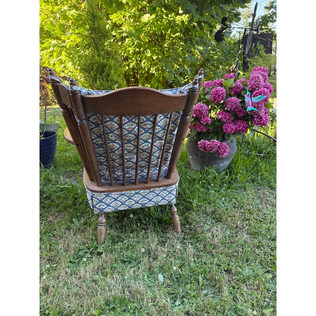 Vintage Solid Maple Slipper Rocker For Sale - Image 10 of 12