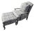 1990s Oversized Ethan Allen Versailles Bergere Lounge Chair & Ottoman Set Damask For Sale