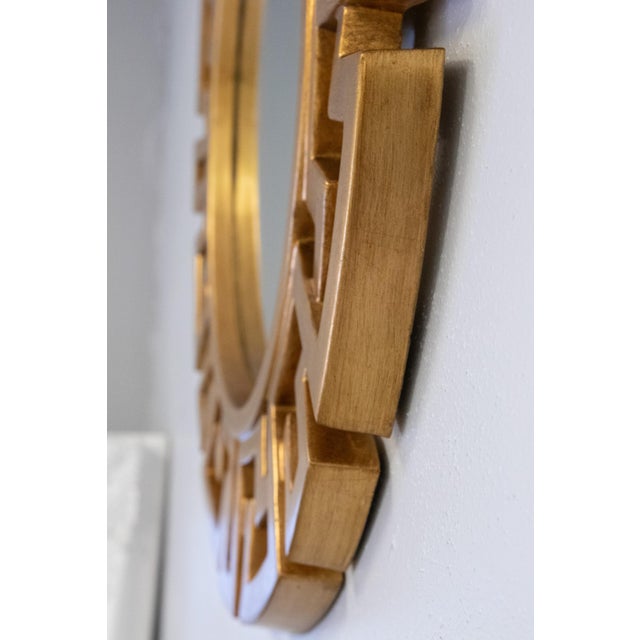 Contemporary Athena Gold Round Accent Wall Mirror Chairish