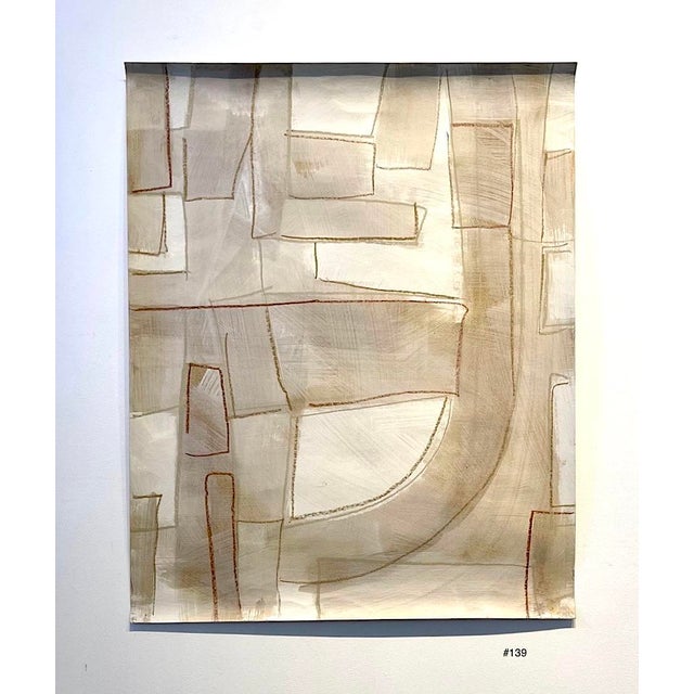 Untitled #139 by Murray Duncan Mixed media on paper Size: 32" x 40" Unframed, signed This striking contemporary artwork by...