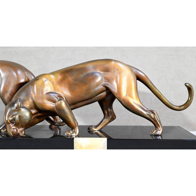 Art Deco Lionesses Sculpture, 1940, Regula For Sale - Image 10 of 18