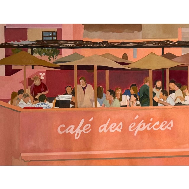 2020s "Marrakesh I" by Javiera Da Fonseca Ilić, Marrakesh Morocco, Tropical Botanical Garden, Colorful Landscape, Large Original Oil Painting For Sale - Image 5 of 8