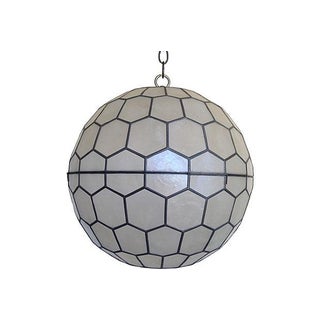 Capiz Shell Globe Pendant For Sale