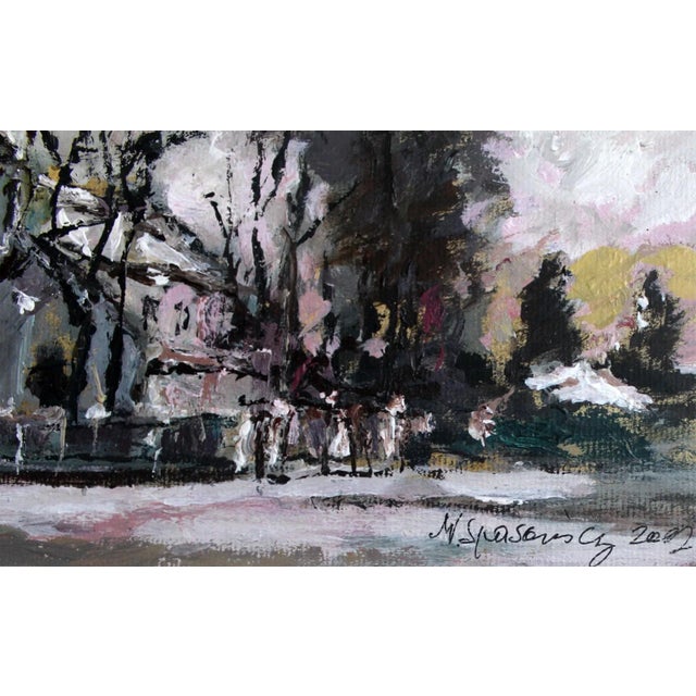 Magdalena Spasowicz, Landscape with a Church, Oil on Board, 2002 For Sale - Image 4 of 6
