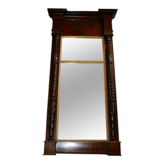 Antique Mahogany Mirror For Sale