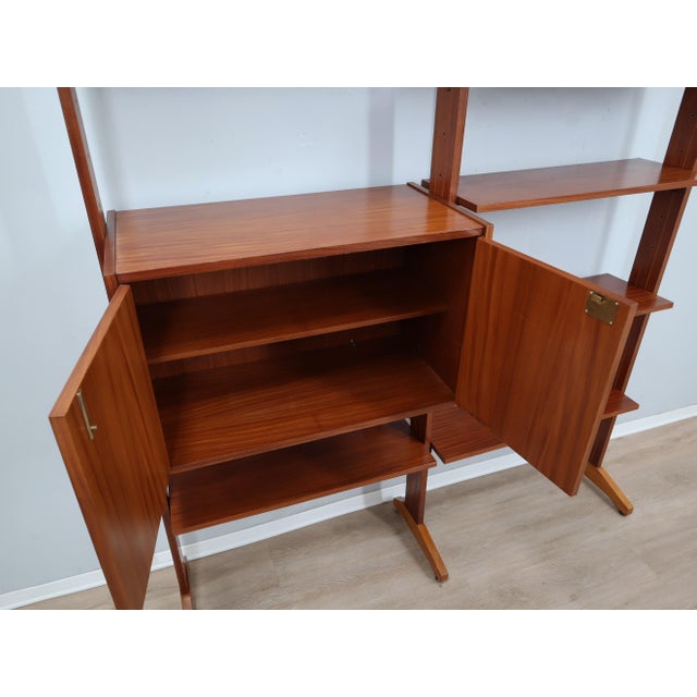 Teak Modular Wall Unit with Drop-Front Bar, 1950s For Sale - Image 13 of 16
