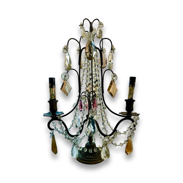 Exceptional pair of standing candleabra circa 1930. They add a touch of glamour and perfect whether at an entry or a...