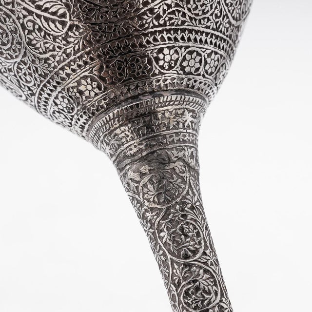 Metal Antique 20th Century Indian Silver Shawl Wine Goblets, 1900s, Set of 2 For Sale - Image 7 of 18