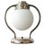 Art Deco Table Lamp with Opaline Glass Ball Shade and Chrome Stand, 1930 For Sale - Image 12 of 12