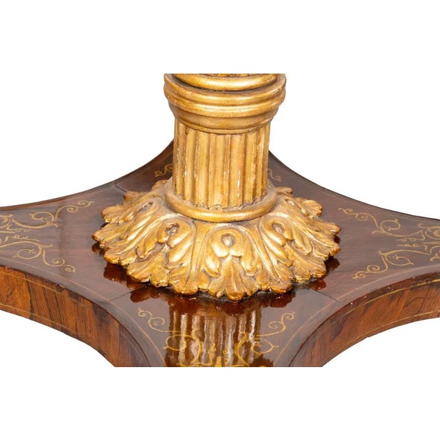 Charles X Rosewood and Giltwood Table For Sale In Boston - Image 6 of 9