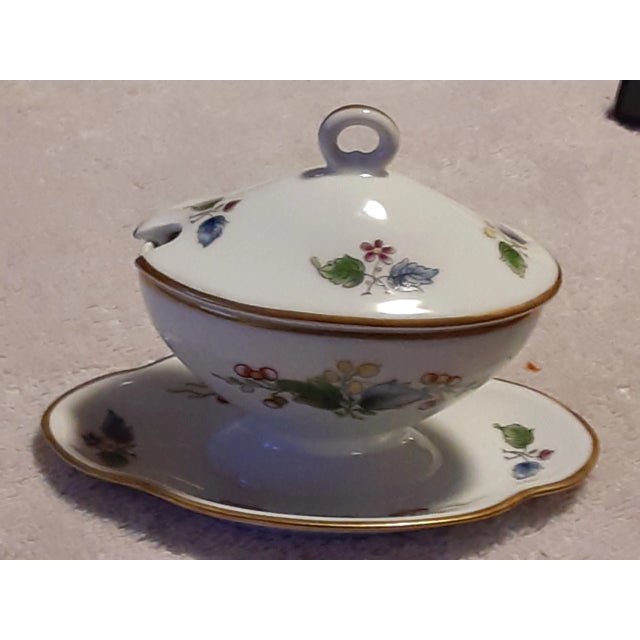 1980s Easter Hostess Gift-1980s Unused Ginori Italian Porcelain Rare European Pattern Mini Tureen For Sale - Image 5 of 7