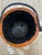Orange Antique Primitive Wooden Forged Iron Rice Berry Bucket Orange For Sale - Image 8 of 9