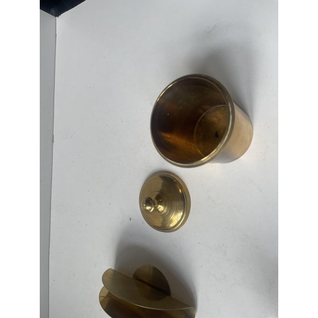 Vintage Vanity Set in Brass, 1970s, Set of 3 For Sale - Image 9 of 10