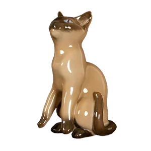 Mid-Century Porcelain Siamese Cat Figurine by Svend Jespersen for Bing & Grondahl