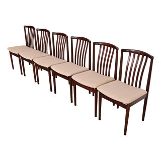 Danish Modern Sculpted Solid Rosewood Dining Chairs by Vamdrup Stolefabrik, Set of Six For Sale