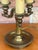 Antique French Bouilette Brass and Metal Shade 3-Light Table Lamp, 1930s For Sale - Image 4 of 11
