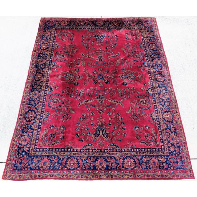 1940s Mid Century Vintage Hand-Knotted Turkish Rug. 8'9"x 11' For Sale - Image 13 of 13