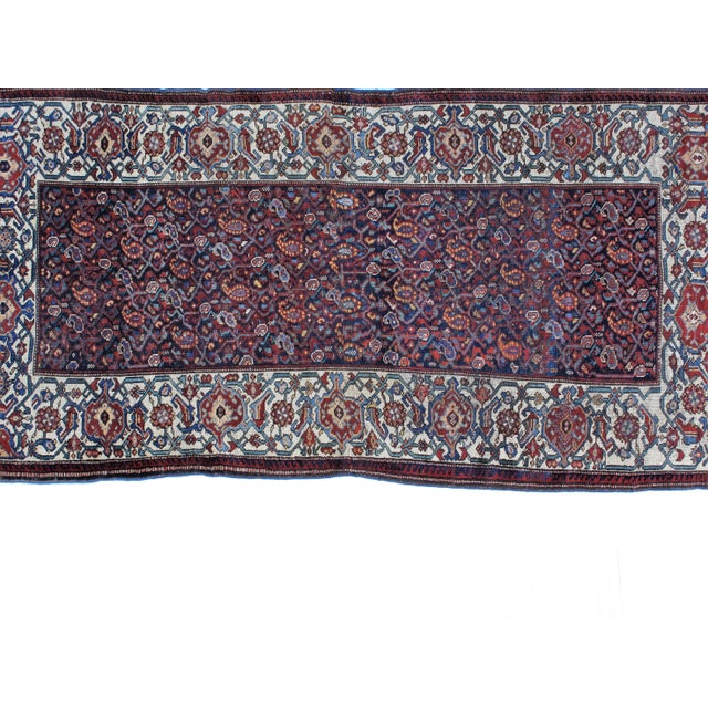 Wool on wool pile genuine handwoven antique North West Persian rug dating back to the early 20th century. Thin pile.