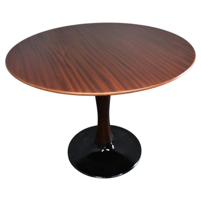 Round Mahogany Table by Drevotvar Jablonne, Czechoslovakia, 1970s For Sale - Image 18 of 18