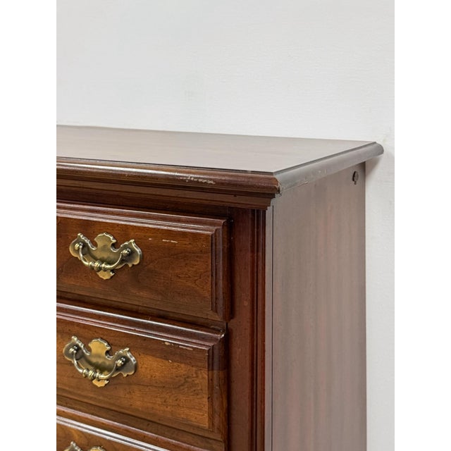 Vintage Dresser American Drew Nine Drawer Lowboy Traditional Brass Hardware For Sale - Image 11 of 18