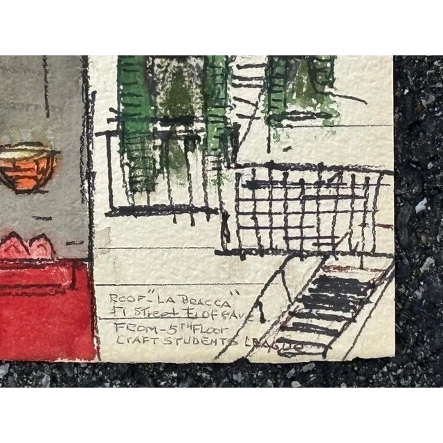Paper Mid 20th C. Original on Paper - Rooftop Artists - 51 St E. Craft Students League For Sale - Image 7 of 9