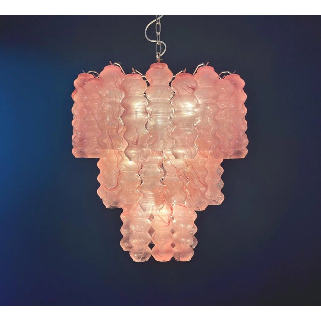 Large Three-Tier Murano Glass Tube Chandelier, 1990s For Sale - Image 6 of 18