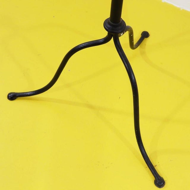 Black Metal Tripod Floor Coat Rack For Sale - Image 4 of 9