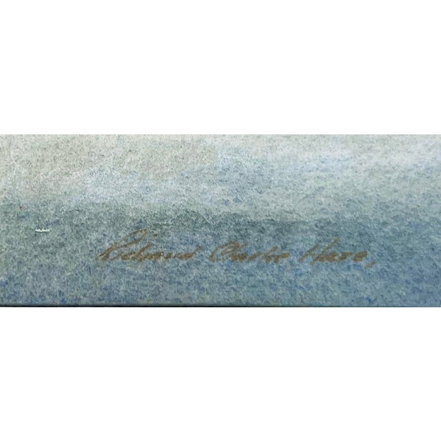 1950s Fishing Village - Massachusetts Watercolor on Paper by Richard Clark Hare For Sale - Image 5 of 5
