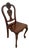 Antique French Accent Chair Hand Carved Back and Legs Solid Mahogany Petite Size For Sale