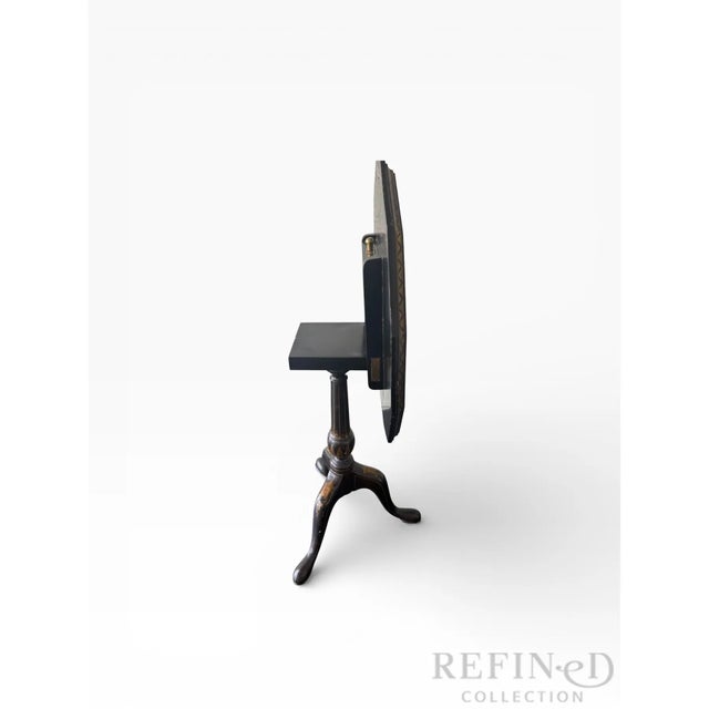 Maitland - Smith Maitland-Smith Hand-Painted Chinoiserie Tilt-Top Table, Philippines For Sale - Image 4 of 13