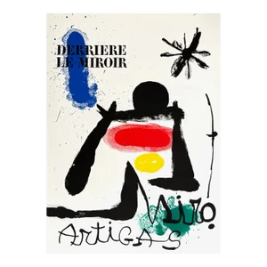 1963 Joan Miro Original Lithograph Dm01c139 Derriere Le Miroir