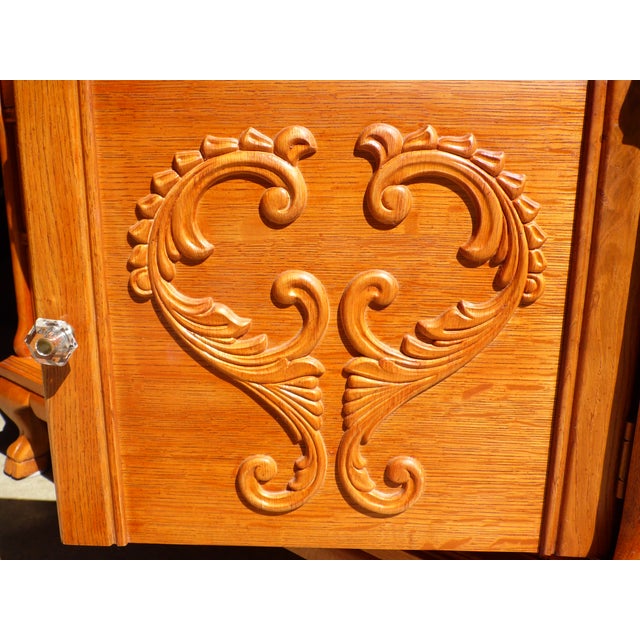 Lexington Victorian Sampler Oak Side by Side Secretary Desk