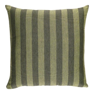 Schumacher Hanson I/O Stripe 22" Pillow In Green For Sale