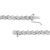 Contemporary .925 Sterling Silver 1/10 Cttw Diamond Round Miracle Plate and "S" Link Tennis Bracelet - 7" For Sale - Image 3 of 7