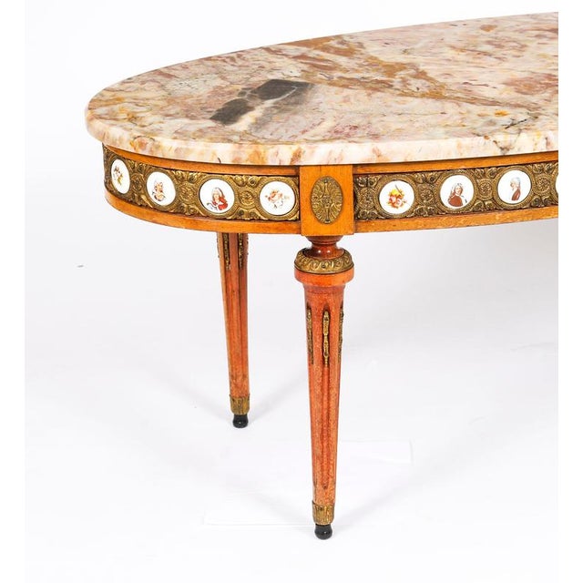 Vintage French Giltwood Coffee Table with Marble Top, 1950s For Sale - Image 12 of 18