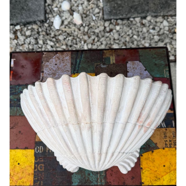 Hollywood Regency Vintage Howard J. Calderone Studio 45 Shell Wall Planter For Sale - Image 3 of 10