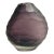 Vintage Murano Italy Dark Purple Hand Blown Faceted Art Glass Vase For Sale