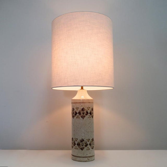 Off-white Italian Table Lamp by Bitossi for Bergboms, 1960 For Sale - Image 8 of 9
