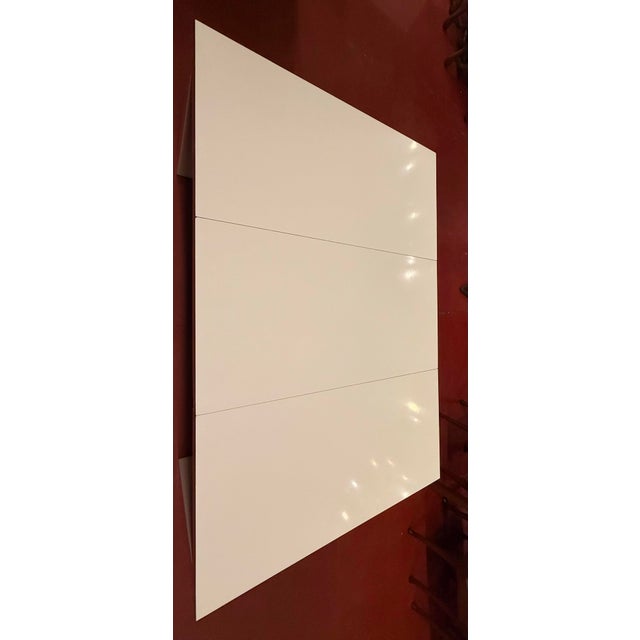 Milo Baughman for Coggin White Parson's Table. For Sale - Image 6 of 6