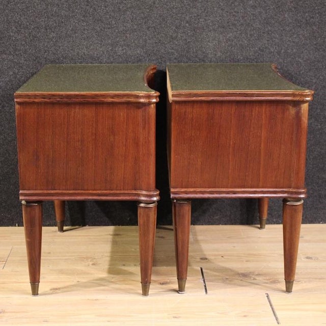 Italian Bedside Tables in the style of Paolo Buffa, 1960, Set of 2 For Sale - Image 3 of 13