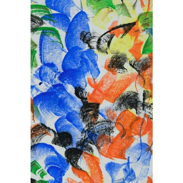 Modern Françoise Galle, Blue Figure, Pastel For Sale - Image 3 of 6