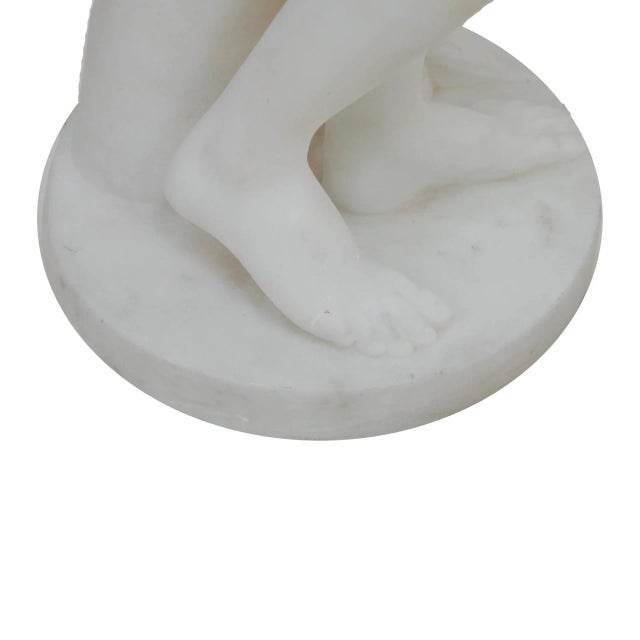Stone Italian Artist, Figurative Statue, 19th Century, White Carrara Marble For Sale - Image 7 of 8