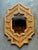 Camel Vintage Boho Faceted Rattan Mirror For Sale - Image 8 of 12