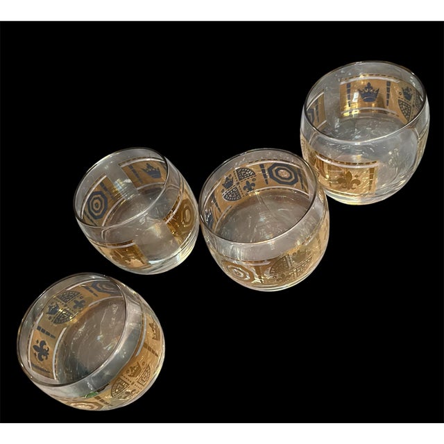 1960s 1960s Culver Ltd. Mid Century Modern Roly Poly Drinking Glasses - Set of 4 For Sale - Image 5 of 6