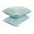 Pair of Indoor/Outdoor Aqua Lumbar Pillows With White Contrast Welt For Sale In West Palm - Image 6 of 8