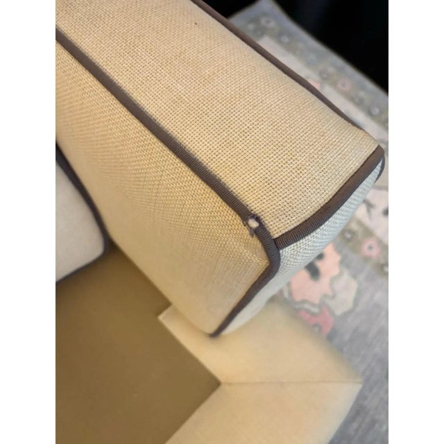 Textile Upholstered Accent Chairs by Owners Select North Carolina - A Pair For Sale - Image 7 of 7