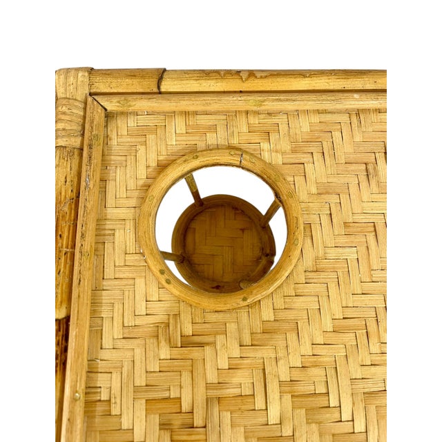 Vintage Bamboo and Rattan Bed Dining Tray For Sale - Image 6 of 12
