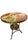 Vintage two-tier round side table featuring beautifully figured natural onyx set within a brass-tone metal frame. The...